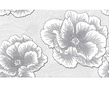 Cersanit FERRATA GREY INSERTO FLOWER dekoračný obklad 25 x 40 cm WD953-005