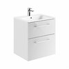 Kolo Geberit Nova Pro Premium SET skrinka s dvoma zásuvkami a umývadlom 60 cm, biela lesklá