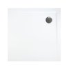 Polimat PERRITO štvorcová sprchová vanička minerálny kompozit 80 x 80 x 2,8 cm, biela 00544