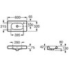 Roca Meridian Compacto keramické umývadlo nástenné 60 x 32 cm s otvorom na ľavej strane A32724X000