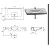 CERSANIT SET LARA skrinka sivá lesklá s umývadlom MILLE 80 cm S801-340-DSM