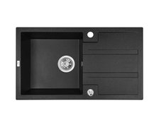 Laveo BARBADOS granitový drez 77 x 44 cm, čierny SBB_711T
