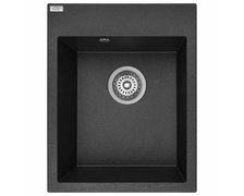 Laveo MONCHICHI granitový drez 39 x 50 cm, čierny SBO_710Y