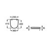 Roca MERIDIAN WC kombi prístenné 37 x 60 cm RimFree, A34224LS00+A341240000