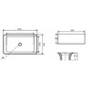 Uptrend Umývadlo na dosku Athena 61,5 x 34,5 cm Matt Black TR41206-U18