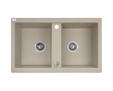 Laveo BARBADOS granitový drez 78 x 48 cm, bež SBB_420T