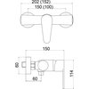 Novaservis TITANIA FRESH SPRCHOVÁ BATÉRIA BEZ PRÍSLUŠENSTVA 100 MM CHRÓM 96065/1,0