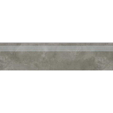 Opoczno Quenos Grey rektifikovaná schodnica matná 29,8 x 119,8 cm