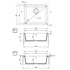 DEANTE CORDA granitový drez 55 x 46 cm, antracit metalik ZQA_T10C