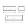 Elita SPLIT SLIM komoda s vrchnou doskou 100 cm 168938