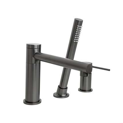 Corsan LUGO 3-otvorová stojánková vaňová batéria gun metal CMB7542GM
