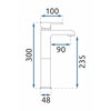 Rea CRISTAL 39 TRANSPARENT sklené umývadlo na dosku 40 x 40 cm U0284