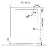 Rea ATLAS GOLD BRUSH sprchový kút 80 x 80 x 200 cm, sklo číre, ľavý K4672 + K4335