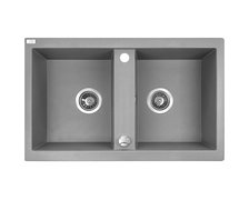 Laveo BARBADOS granitový drez 78 x 48 cm, sivý SBB_520T