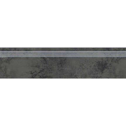 Opoczno Quenos Graphite rektifikovaná schodnica matná 29,8 x 119,8 cm