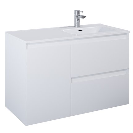 Elita SPLIT skrinka pod umývadlo 100 cm 2S + kôš, biela matná 168152
