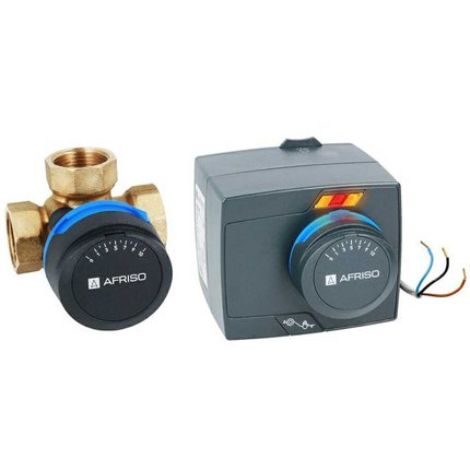 AFRISO Sada 3-cestného zmiešavacieho ventilu ARV 385, DN32 1 1/4" ProClick + SERVOMOTOR, 11338544
