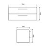 CERSANIT SET LARA skrinka sivá lesklá s umývadlom MILLE 100 cm S801-332-DSM