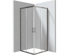 Deante FUNKIA EVO sprchový kút 90 x 80 x 195 cm sklo číre, profil titanium KYC_D089P