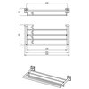 NOVASERVIS METALIA 12 veľký držiak uterákov so závesom 500 mm chróm 0245,0