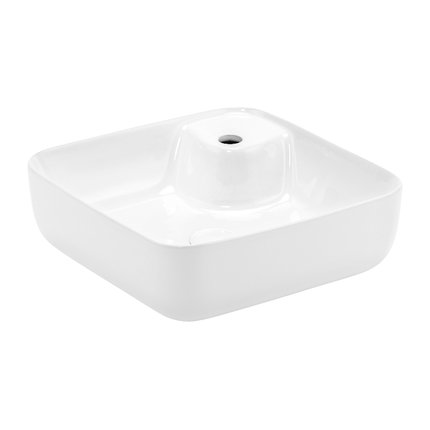 Uptrend – Umývadlo na dosku MARINA 43 × 43 × 14 cm biele lesklé TR41267