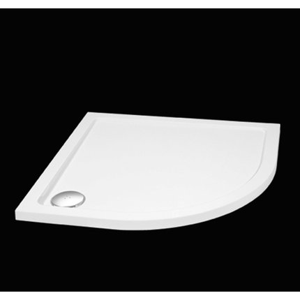 Aquatek SMC štvrť-kruhová sprchová vanička z tvrdeného polyméru 90 x 90 x 3,5 cm