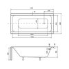 Besco Modern – Obdĺžniková akrylátová vaňa do kúpeľne 150 × 70 cm (WAEX.MOD15WH)