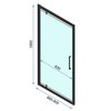 Rea RAPID SWING CHROM sprchový kút 90 x 80 x 195 cm sklo číre K5606-K5608