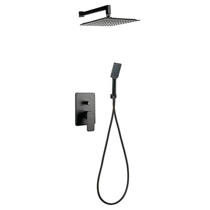 Valvex CARRÉ black pod-omietkový sprchový set, čierny 2448850
