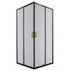 Novoterm Tiara SQ Gold sprchový kút 79 x 79 x 190 cm, sklo grafit