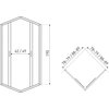 Novoterm Tiara SQ Gold sprchový kút 79 x 79 x 190 cm, sklo grafit