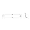 Roca VICTORIA držiak uterákov 60 cm A817884NB0