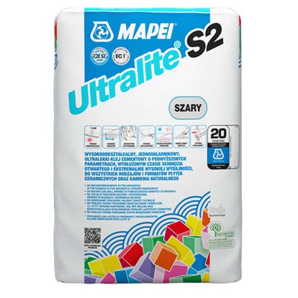 MAPEI ULTRALITE S2 lepidlo 15 kg cementové, jednozložkové, sivé C2E S2