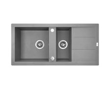 Laveo BARBADOS granitový drez 100 x 48 cm, sivý SBB_531T