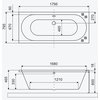 Excellent Oceana SLIM – Obdĺžniková akrylátová vaňa do kúpeľne 180 × 80 cm, biely mat (WAEX.OCE18EDMS)