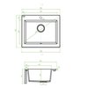 Laveo KOMODO granitový drez 63 x 49 cm, biely SBK_610A