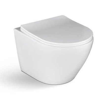 Laveo DESNA WC misa závesná Rimless 48,5 x 37 x 32 cm s voľne padajúcim sedátkom VMD_600S