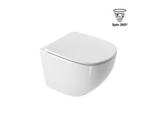 Excellent LUQA WC misa závesná Spin 360° 47 x 36 cm s voľne-padajúcim sedátkom CEAC.6403.K.6405.480.WH