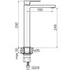Besco ASSOS S-LINE umývadlo na dosku bez otvoru na batériu 50 x 40 cm