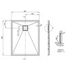 Rea ATLAS CHROM sprchový kút 100 x 80 x 200 cm, sklo číre, ľavý K4664 + K4332