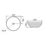 Uptrend – Umývadlo na dosku Cleo M 33 x 33 cm UP4004-3