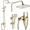Rea ARGUS sprchový set vysoký s výtokom do vane, zlatý REA-P7840