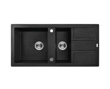 Laveo BARBADOS granitový drez 100 x 48 cm, čierny SBB_731T