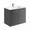 Kolo Geberit Nova Pro Premium SET dvojdverová skrinka s umývadlom 80 cm, lávová matná