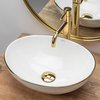 Rea SOFIA GOLD EDGE keramické umývadlo na dosku 41 x 34,5 cm U3287
