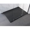 BESCO VEXO BLACK ULTRASLIM sprchová vanička SMC 80 x 100 cm, čierna