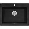 Laveo KOMODO granitový drez 63 x 49 cm, čierny SBK_710A