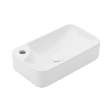 Uptrend – Umývadlo na dosku MIDEA 44 × 26 × 10 cm biele lesklé TR4121