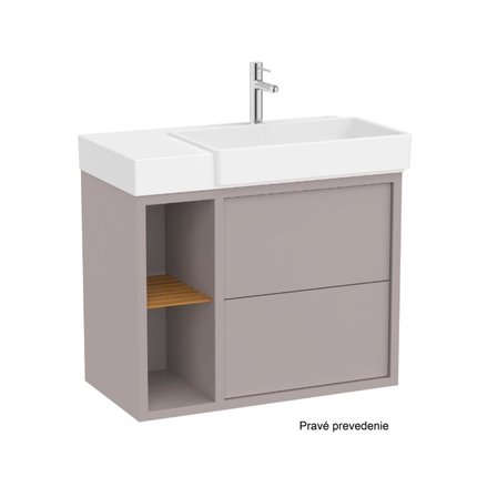 Roca TURA Unik Compacto kúpeľňová skrinka s umývadlom asymetrická 2S 80 x 43 cm, pravá A852027559