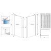 Radaway MODO SL CHROM II  sprchová zástena 85 x 206 cm 10319085-01-01R